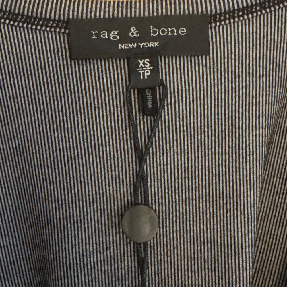 Rag & Bone NWT grey stripe midi length tank dress sz XS - Picture 2 of 7